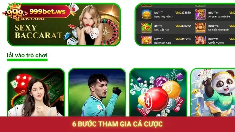 6 bước tham gia cá cược