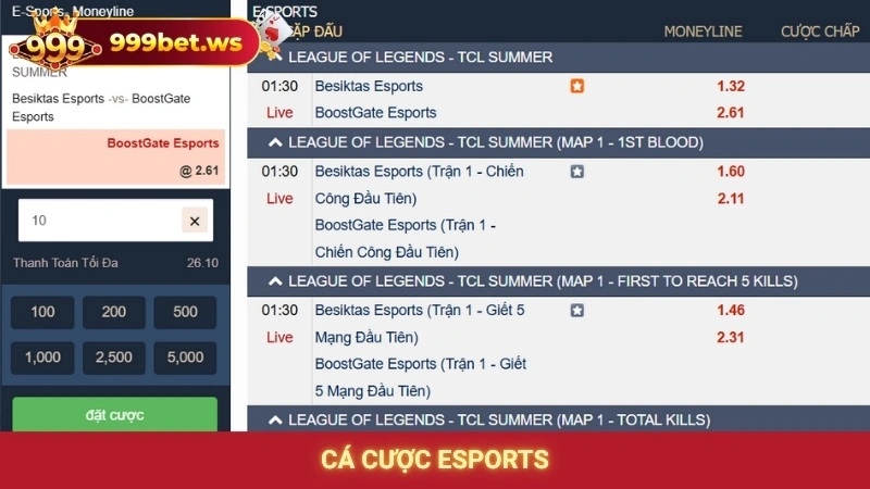 Cá Cược Esports 999bet