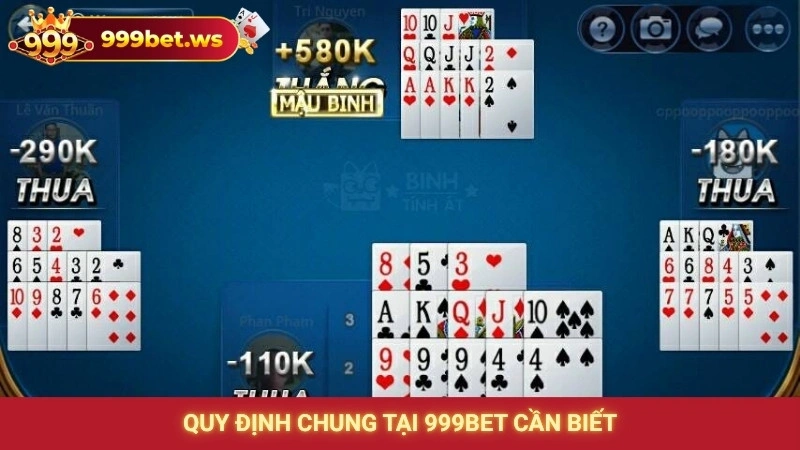 Quy định chung tại 999bet cần biết