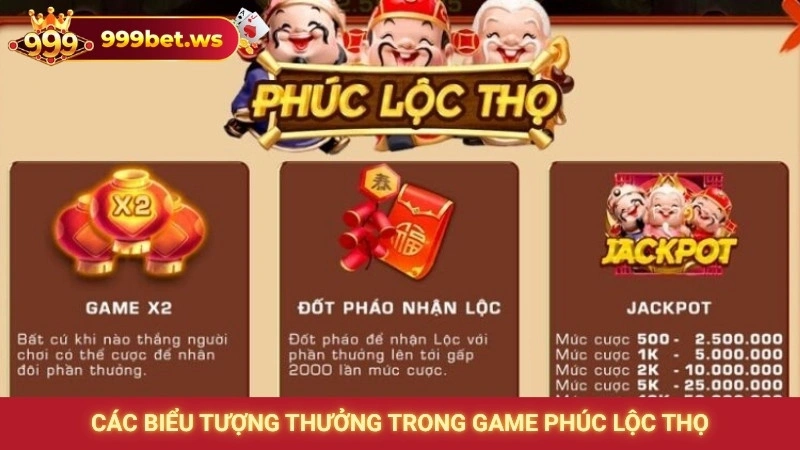 Các biểu tượng thưởng trong game nổ hũ Phúc Lộc Thọ