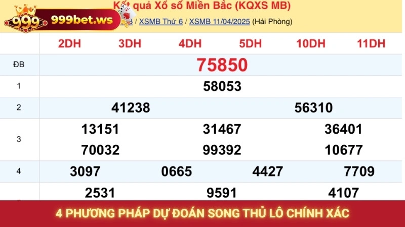 4 phương pháp dự đoán song thủ lô chính xác